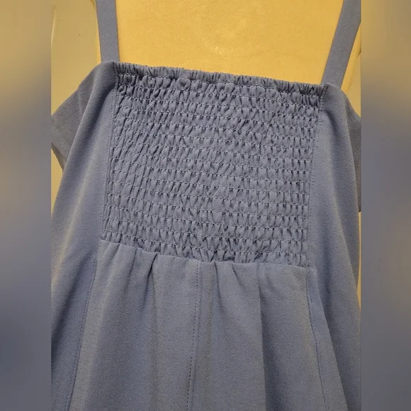 BHLDN Anthropologie NWT Sweatheart Crepe Midi Sky Blue Dress Sz L - Picture 3 of 13